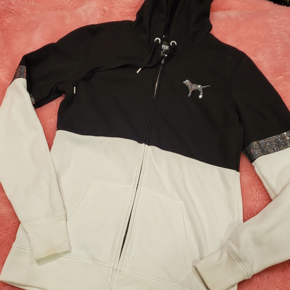 VS PINK sequin zip up - Picture 6 of 14